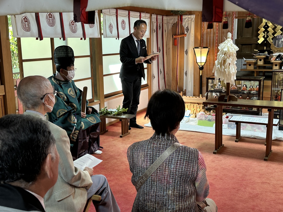 田子山富士塚・敷島神社にて思い出品 合同感謝祭が開催されました。